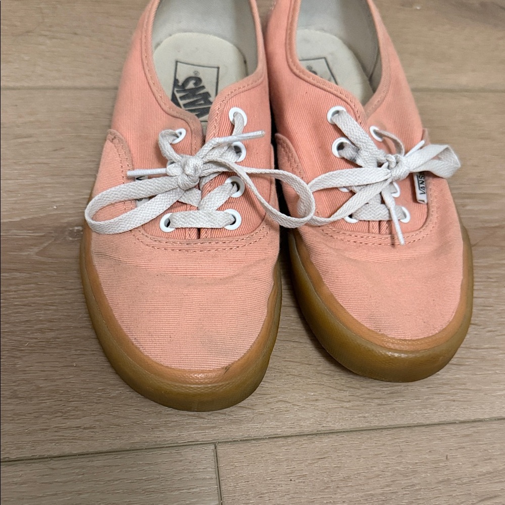 Vans Women's Peach Canvas Sneakers - Picture 2 of 9